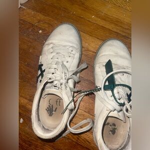 off white low vulcanized grey sneakers size 39